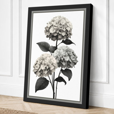 Hydrangea Study Botanical - Wrapped Canvas