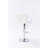 Tufted  Wingback  Modern Adjustable Modern Swivel Height Barstools Counter Stool For Kichen Island  Set Of 2 ,White