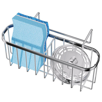Porte-éponge pour évier de cuisine avec cloison, chariot d'évier de cuisine mobile