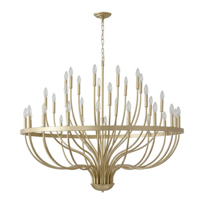 Luminaire suspendu moderne en or de 36 lumières de style maison de campagne, pour les salles à manger, les chambres à coucher, les salons, les îlots de cuisine et les entrées