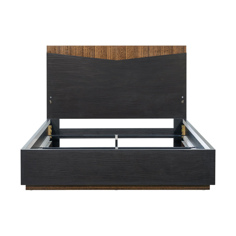 Kayner Bed With LED Lights - Charcoal, Queen