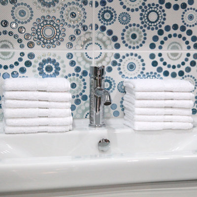 Luxury Hotel & Spa 12 Piece Turkish Cotton Washcloth Set