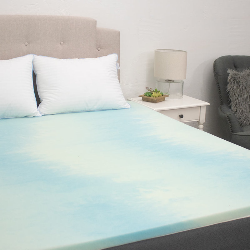 Surmatelas en mousse viscoélastique 1,5 "Marceline, Grand