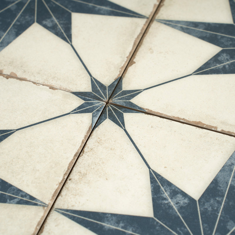 Carreau de mur et de sol en porcelaine blanche 8 x 8 Faenza (paquet de 6,46 pieds carrés / caisse) - paquet de 15