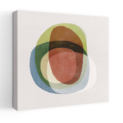 Overlapping Shapes In Soft Hues Abstract Contemporary Wall Art