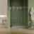 56"-60"W X 76"H Frameless Shower Door, Sliding Shower Door, Premium 5/16"(8Mm) Thick Tempered Glass Shower Enclosure With Towel Bar ,Double Side Easy Clean Coat