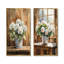 Hortensias sur la table de grange I - Collection d'art mural floral 2 pièces-2139483419-2139483422