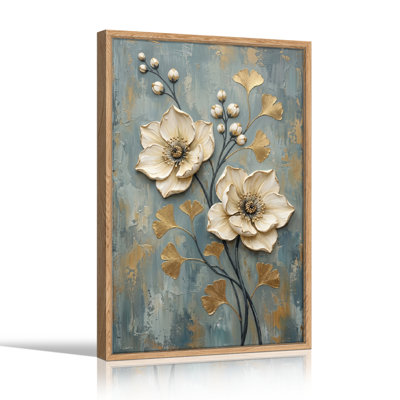Ensemble de 1 toile murale à motif floral
