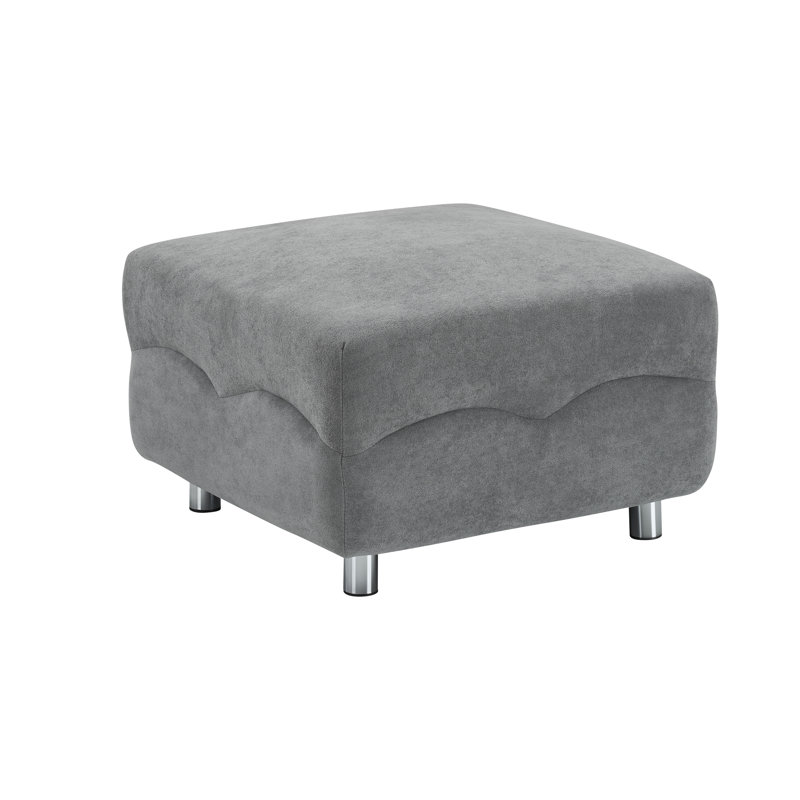 Allyanah Polyester Blend Upholstered Bench, Gray