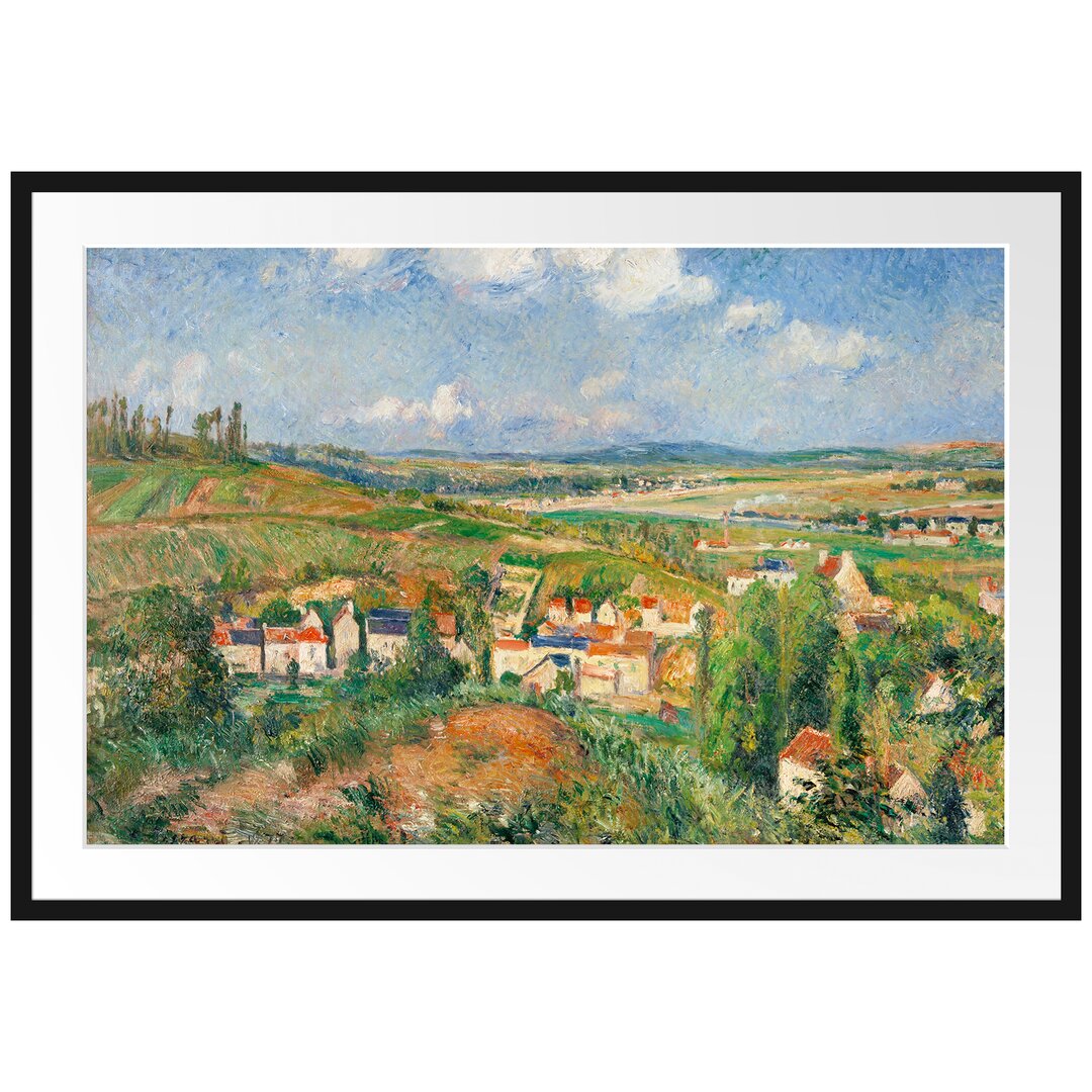 Gerahmter Kunstdruck L'hermitage En Été Pontoise von Camille Pissarro