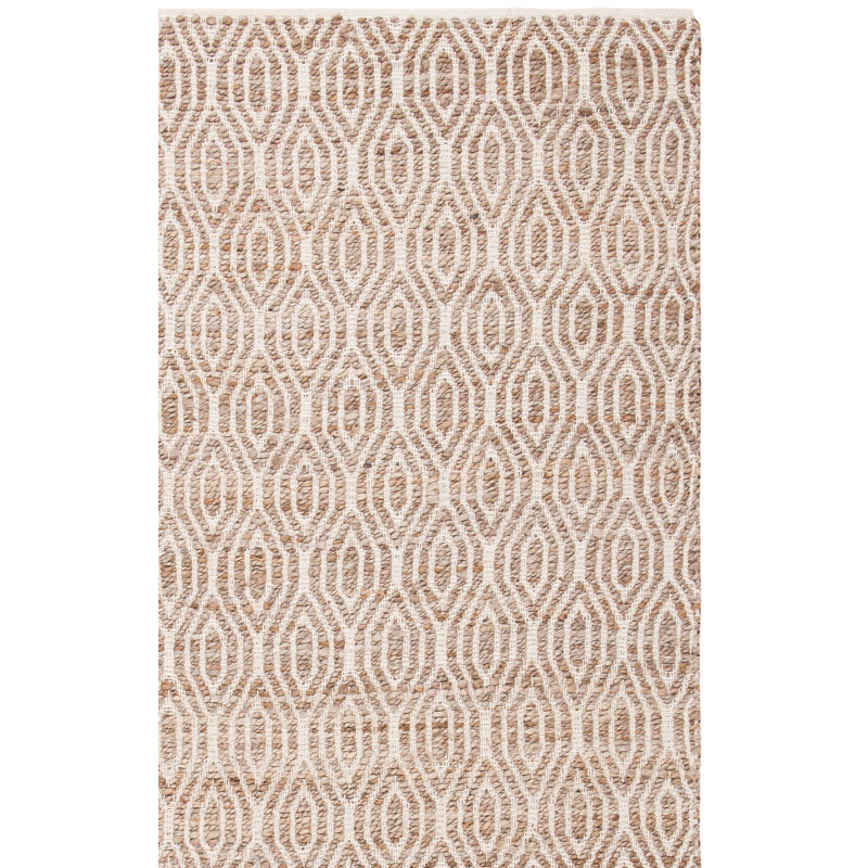 Tapis en jute / sisal tissé à la main à motif géométrique Gilchrist, Rectangle 4 pi x 6 pi