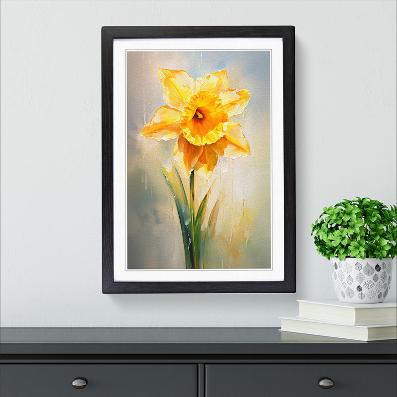 Single Picture Frame Print on Wood, 34cm H x 25cm W, Black Framed
