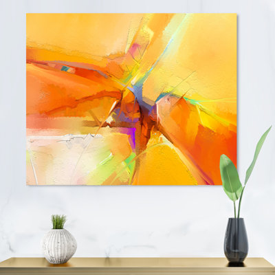 Impression de tempête jaune et orange - reproduction sur toile flottante