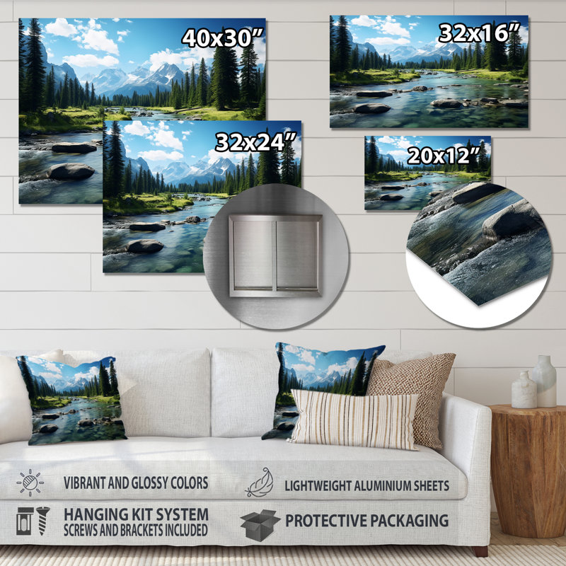 Canada Symphonie II Banff - décor mural en métal Paysages, H 30 po x l 40 po x P 1 po