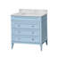 Ensemble de meuble-lavabo simple 36 po avec meuble bleu poudre Whitman et comptoir en marbre de Carrare Whitman-521133449-521133450