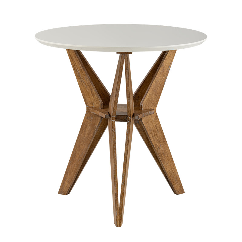 Moty Farmhouse Crosee Legs  Accent  End Table