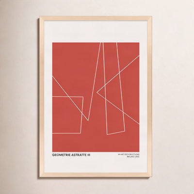 Geometric Abstraction In Red by Romina Gadler
