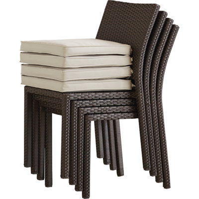 Alyisa Premium All-Weather Wicker Outdoor Stacking with Cushion