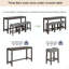 Ensemble de table de bar 4 pièces avec prise de courant, ensemble de table de bar avec chaises, table de bar avec tabourets, table de canapé avec 3 tabourets rembourrés, pour le salon, la salle à manger-1105680370-1105680368