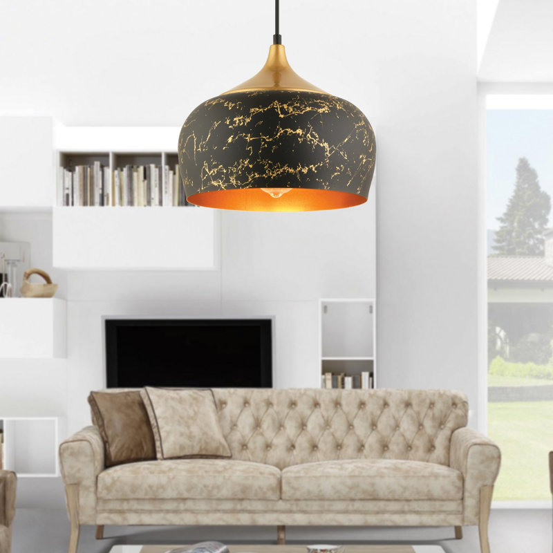 Antiquation Metal Chandelier, Adjustable Height 13 - 52 in, Ø11.8 x 2 in Base Plate | 1 x E27 Socket, Max 40W (Bulb Not Included) | Elegant Design for Living Room, Dining Room & Entryway | IP20 Rated