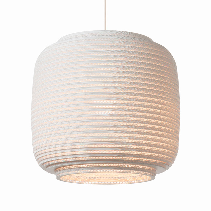 Scraplights Ausi 14 Pendant White, 14" H x 14.5" W x 14.5" D, White