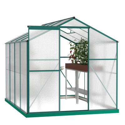 Serre, serre de jardin à plante robuste de 6 pi x 8 pi pour la cour / l'extérieur