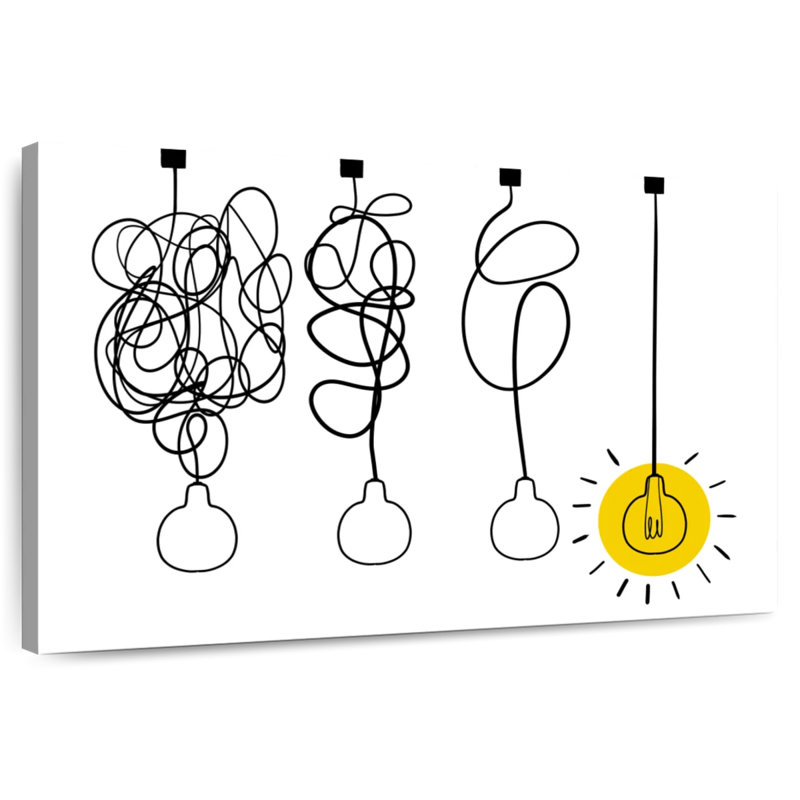 Abstract Idea Lightbulb, 20" H x 30" W