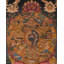 Roue terrestre de la vie (Brocadeless Thangka)