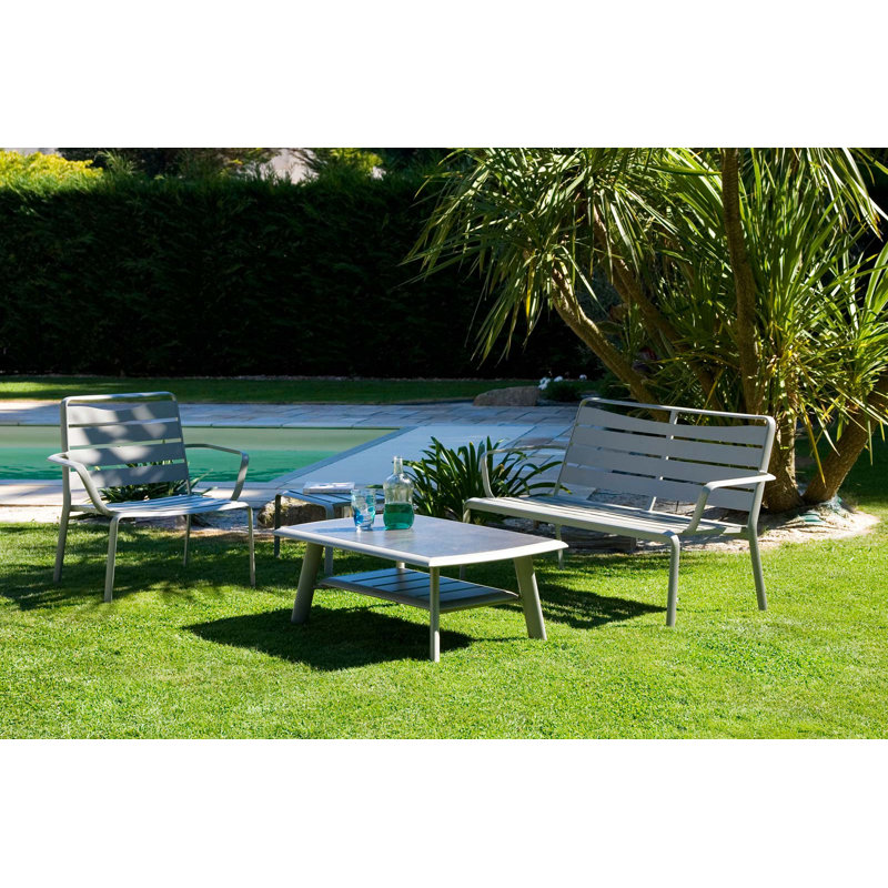 Sola Rectangular Metal Outdoor Coffee Table , 96cm cm W 60cm cm D
