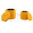 Upholstered Velvet Storage Ottoman with Gold Accents-783351399