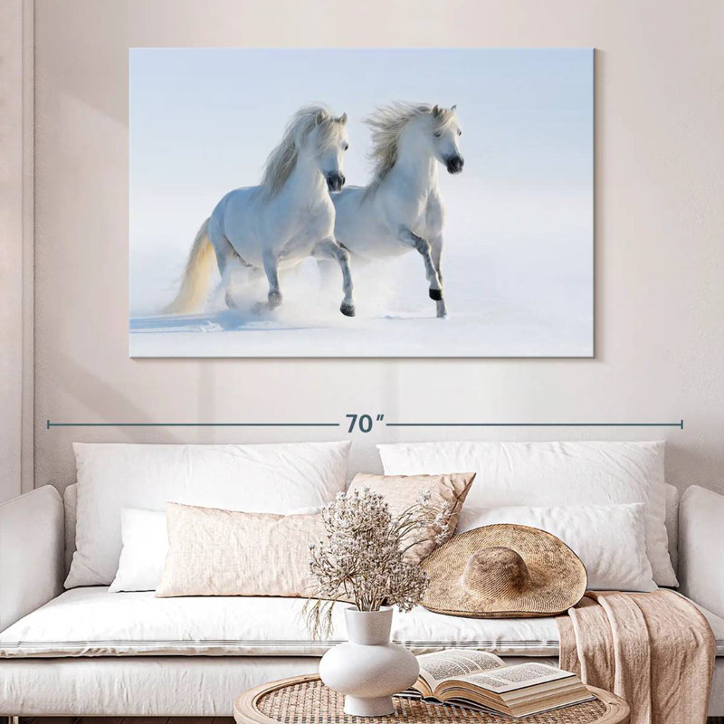 Brampt Snow White Horses, 34" H x 51" W