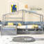 Lit plateforme simple gris avec 3 zones de rangement-433334968