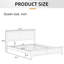 Structure de lit plateforme en bois avec tête de lit, construction en pin massif-88011177-88011179
