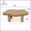 Table basse moderne de 40 pouces en forme de nuage, équipée de 4 pieds ronds pour assurer la stabilité structurelle, convenant à la décoration du salon, des appartements et des petits espaces avec un motif de nœuds d'arbre-130020466