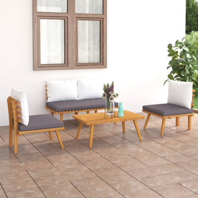 Damita 4 Piece Lounge Chair with Cushions