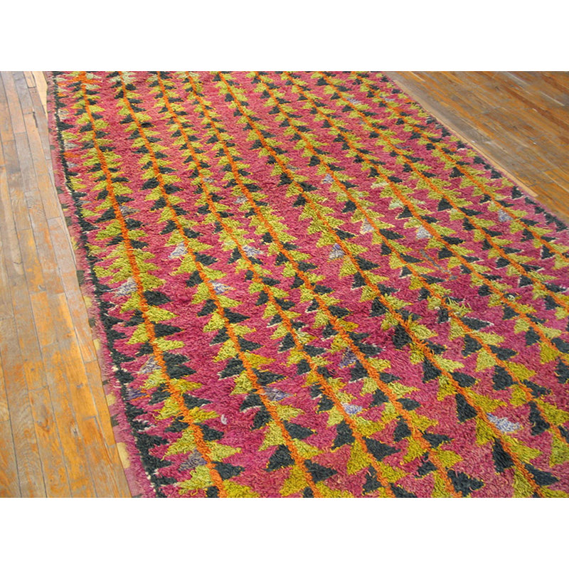 Grand tapis tribal marocain rétro berbère Rabat
