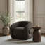 Fauteuil d'appoint pivotant en tissu Roxbury Boucle-88357466