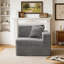Upholstered Compression Faux Rabbit Fur Flannel Modular Armchair No Assembly Required-2131449190