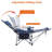 Reclining Folding Camping Chair with Adjustable Backrest, Footrest & Headrest, Heavy-Duty Steel Frame, Breathable Mesh, Cup Holder & Carry Bag, Supports up to 330 lbs