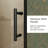 61.21 In W X 73.41 H Single Sliding Shower Door, 1/5 Inch Tempered Glass, Black, Build First-Class Construction
