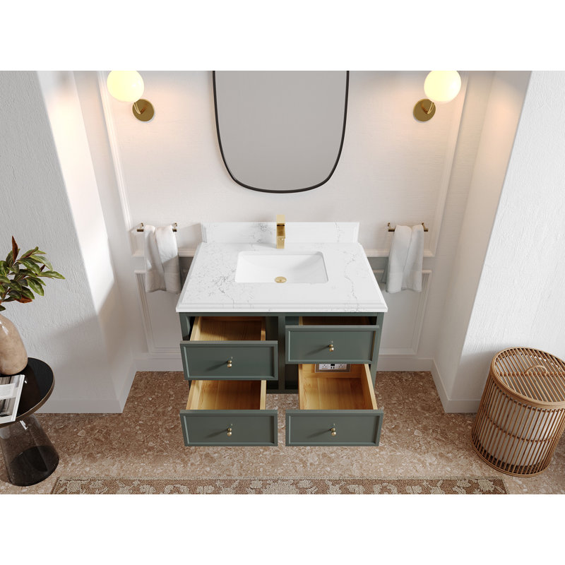 Meuble-lavabo simple flottant 36 po Roswell