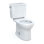 TOTO® Drake® Two-Piece Round 1.6 GPF Universal Height TORNADO FLUSH® Toilet with CEFIONTECT®, Cotton White