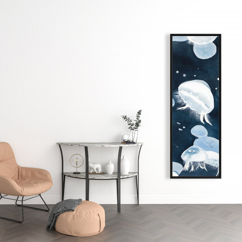 «Jellyfishs» sur toile, H 48 po x l 16 po
