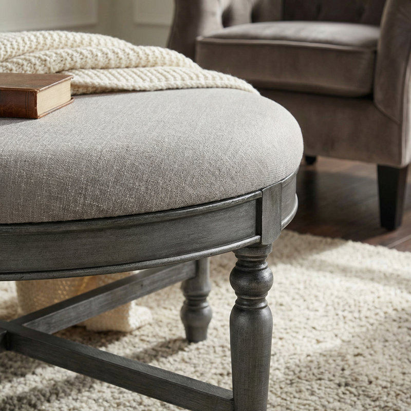 Repose-pieds rond en bois Olympia 33,5 po