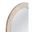 Miroir mural Brockton - Cadre rond en bois sculpté, style bohème côtier