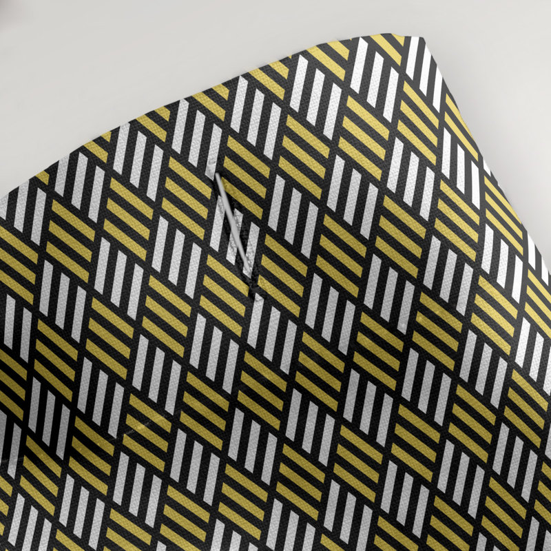 Rideau simple art déco, Yellow Stripe 1