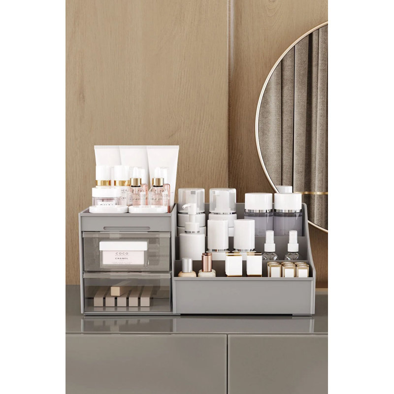 Organisateur de maquillage, Gris