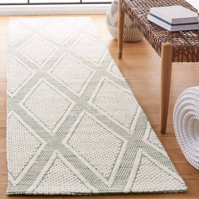 Tapis géométrique tissé à la main Marbella, Tapis de couloir 2 pi 3 po x 9 pi