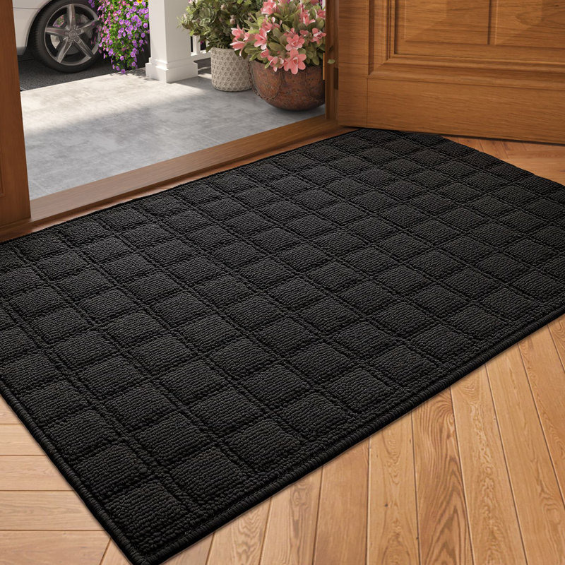 Paillasson antidérapant pour l'intérieur et l'extérieur, L 32 po x L 48 po, Gris foncé