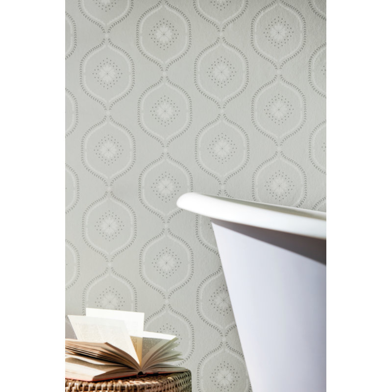 Milcombe Wallpaper, Silver